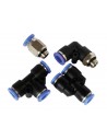 Plastic push-in fittings (blu round sleeve colour)
